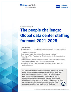 The people challenge: Global data center staffing forecast 2021-2025