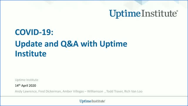 COVID-19: Update & Q&A with Uptime Institute