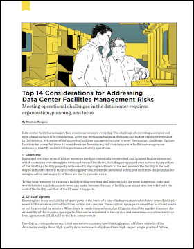 Top Considerations for Addressing Data Center Facilities Management Risks