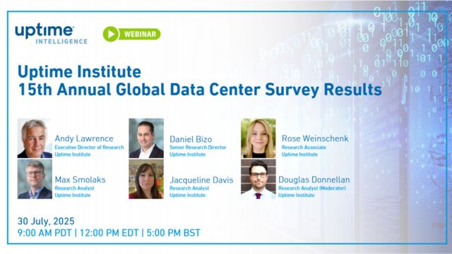 Webinar: Uptime Institute 15th Annual Global Data Center Survey Results