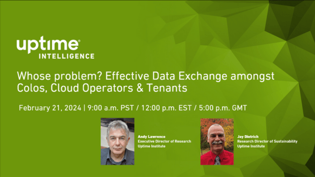 Webinar: Whose problem? Effective Data Exchange amongst Colos, Cloud Operators & Tenants